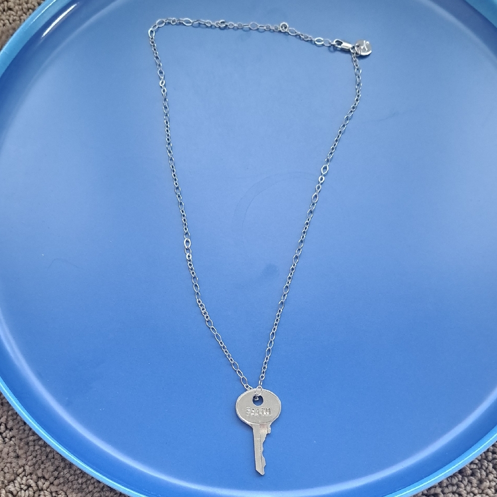 The Giving Keys Silver Key Pendant Necklace